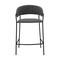 Armen Living Nara 26" Gray Faux Leather and Metal Counter Height Barstool with Black Frame LCNRBABLGRY26 - alternate 2